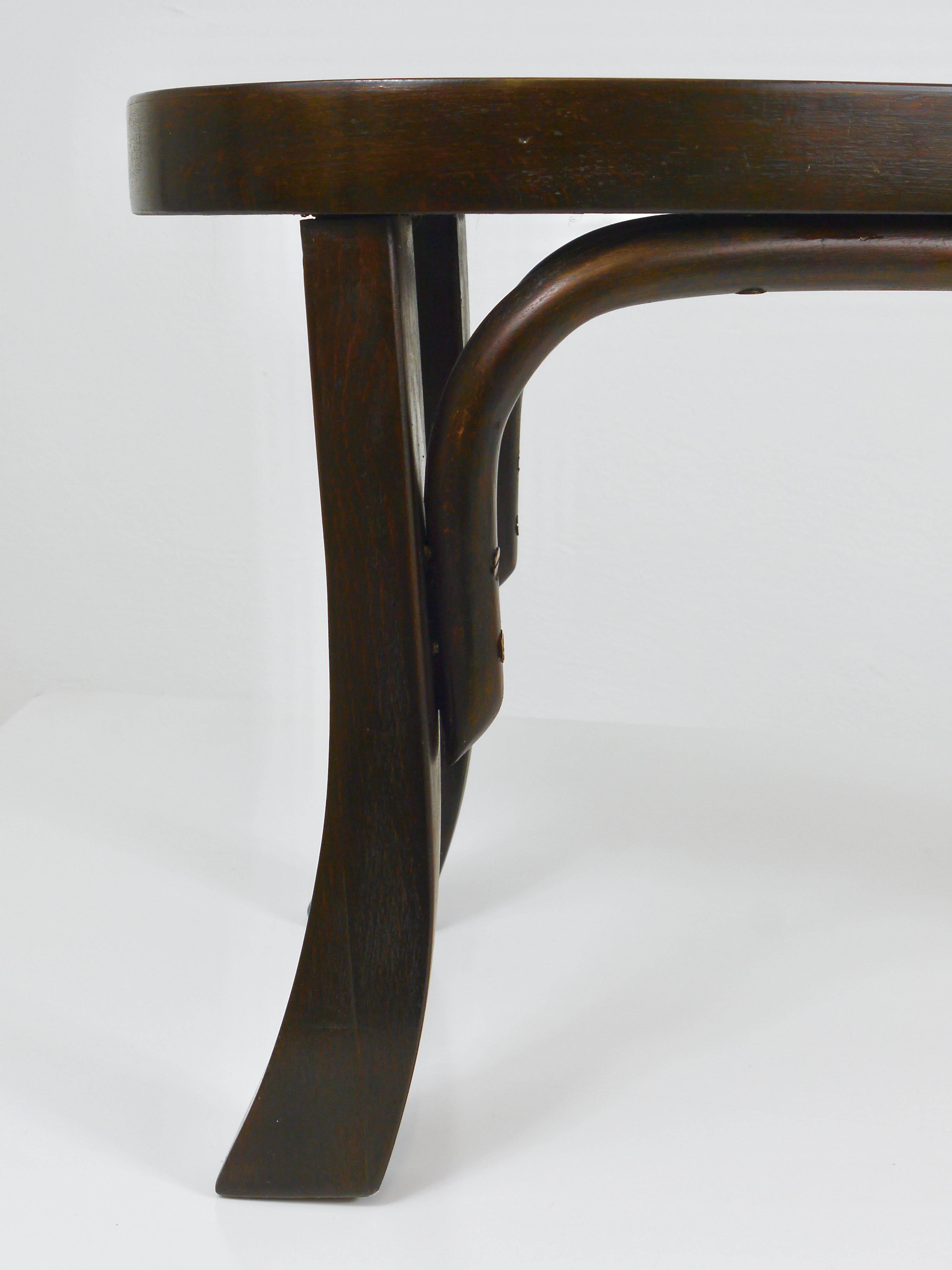 Sgabello da lustrascarpe o da toilette in legno di Thonet Art Nouveau, Vienna, Austria, 1900 in vendita 4