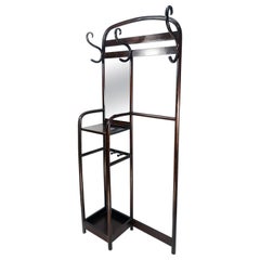 Thonet Art Nouveau Entrance Coat Rack with Mirror