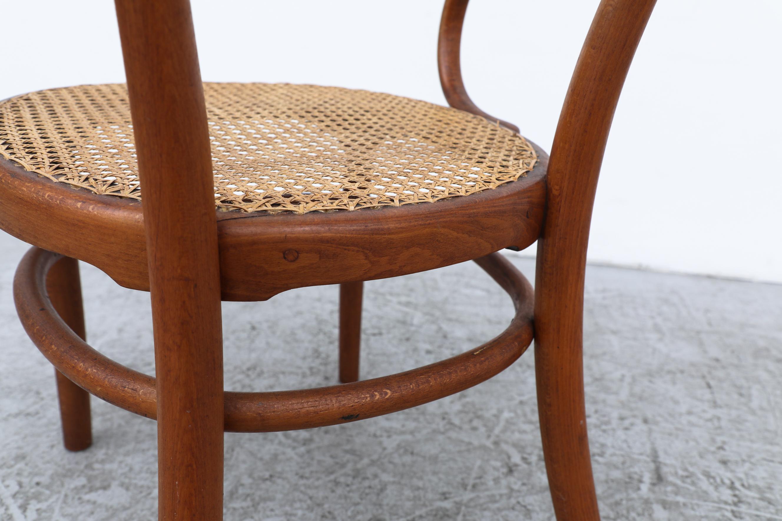 No 12 Thonet Caned Bistro Armchair, 1881-1919 For Sale 10