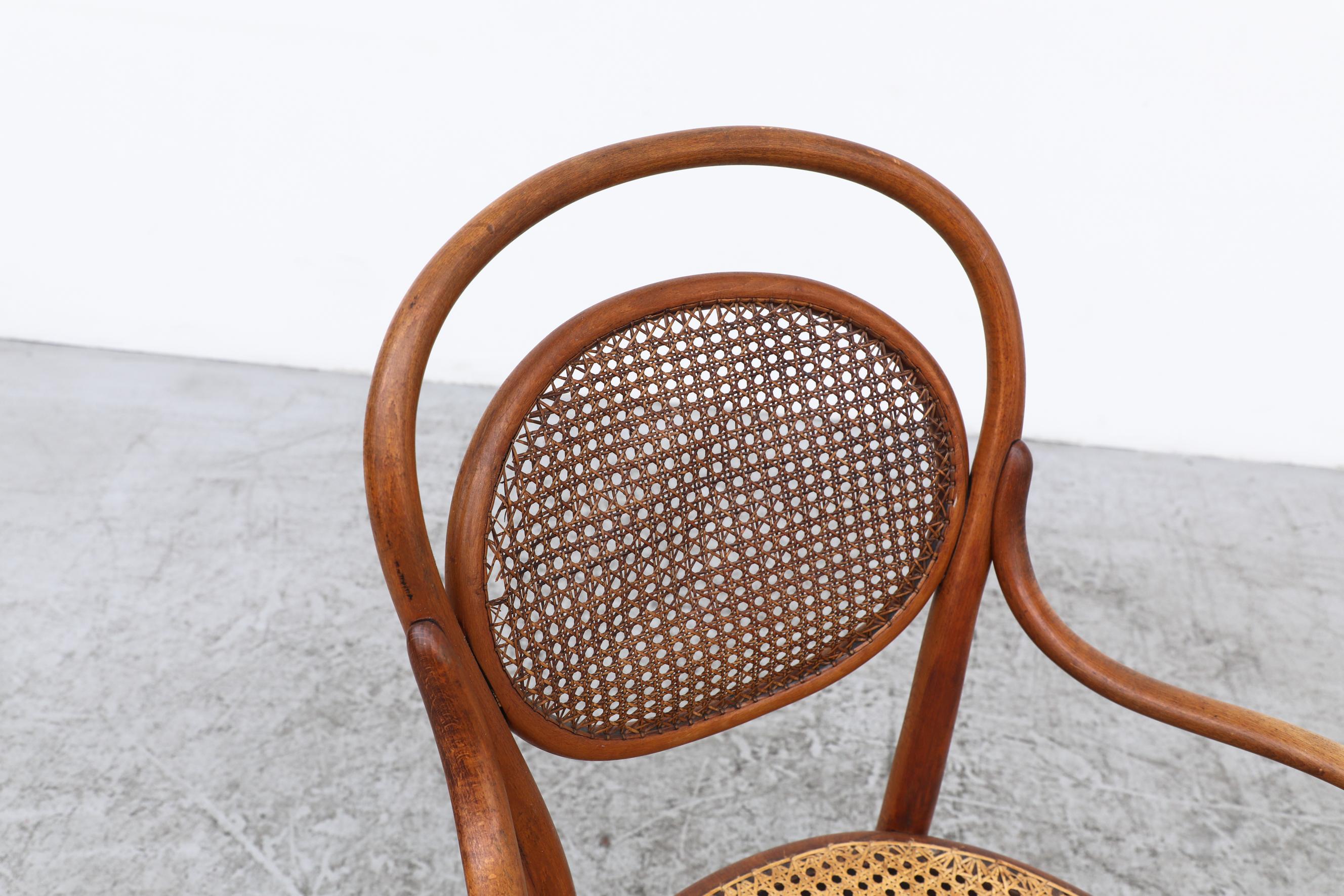 No 12 Thonet Caned Bistro Armchair, 1881-1919 For Sale 3
