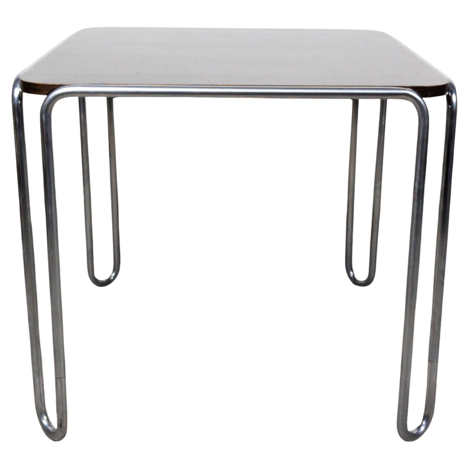 Thonet B 10 tubular steel table by Marcel Breuer  For Sale