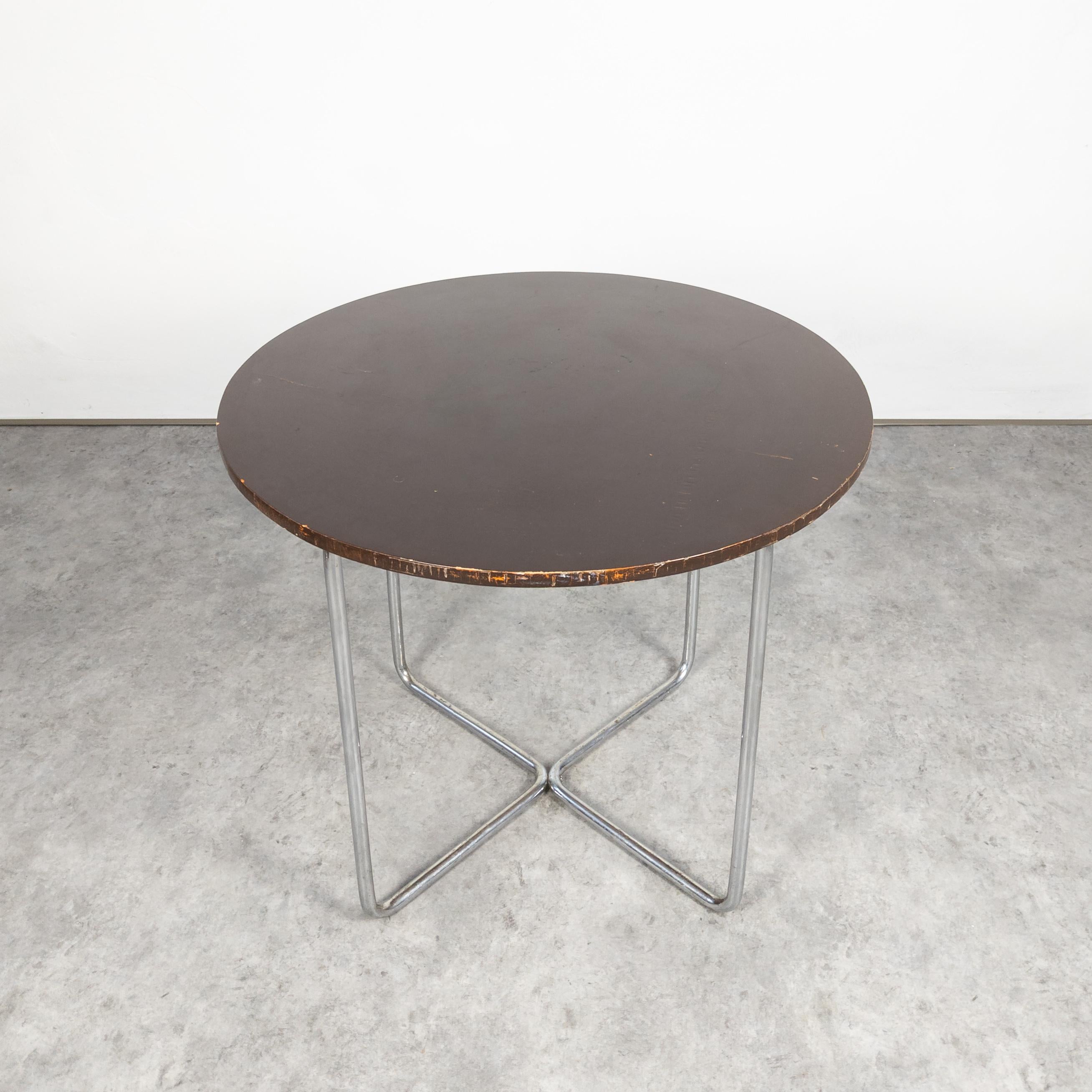 Mid-20th Century Thonet B 27 Tubular Steel Table by Marcel Breuer For Sale