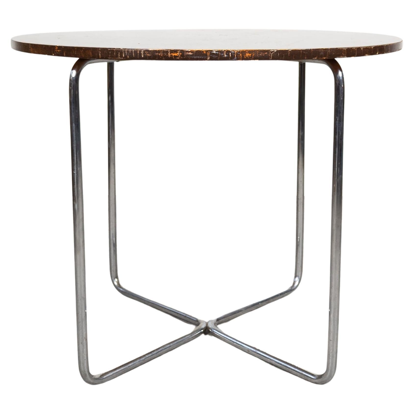 Table en acier tubulaire Thonet B 27 de Marcel Breuer