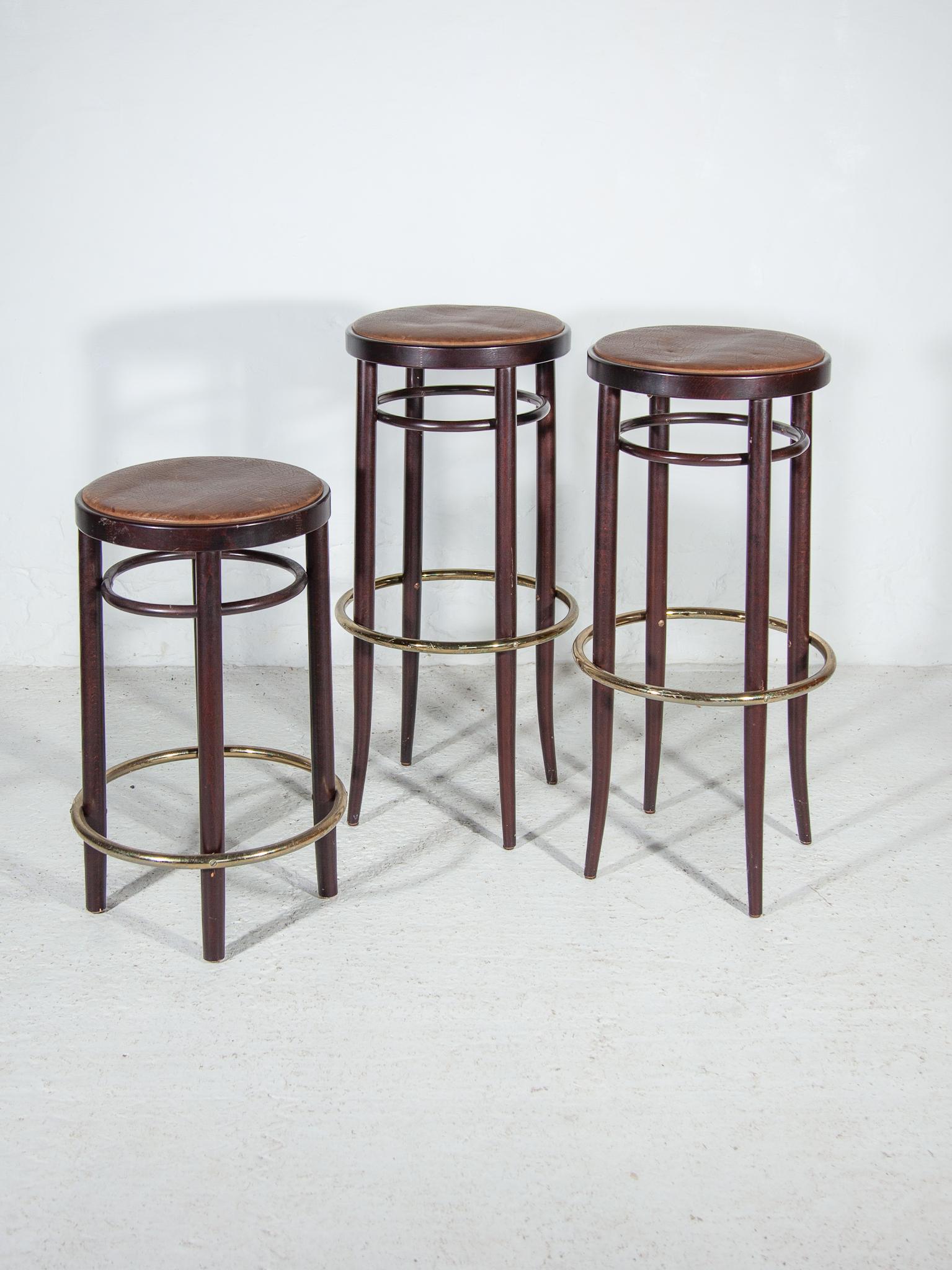 Thonet Bar Stools, 1970s set of Two, Austria For Sale 4