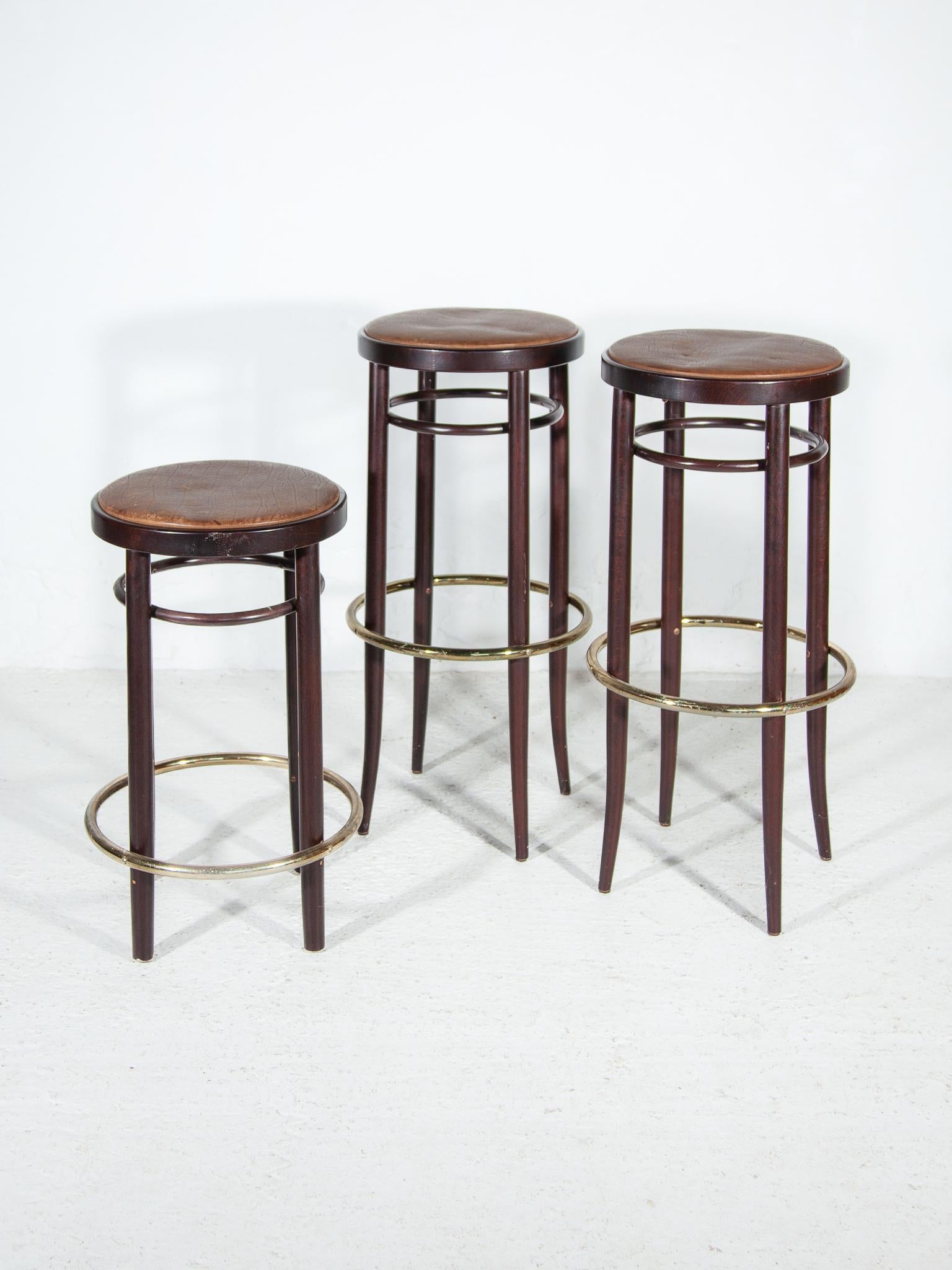 Thonet Bar Stools, 1970s set of Two, Austria For Sale 5
