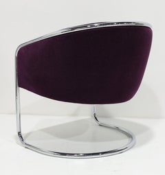 Thonet Barrel Back Club Chair in Mohair