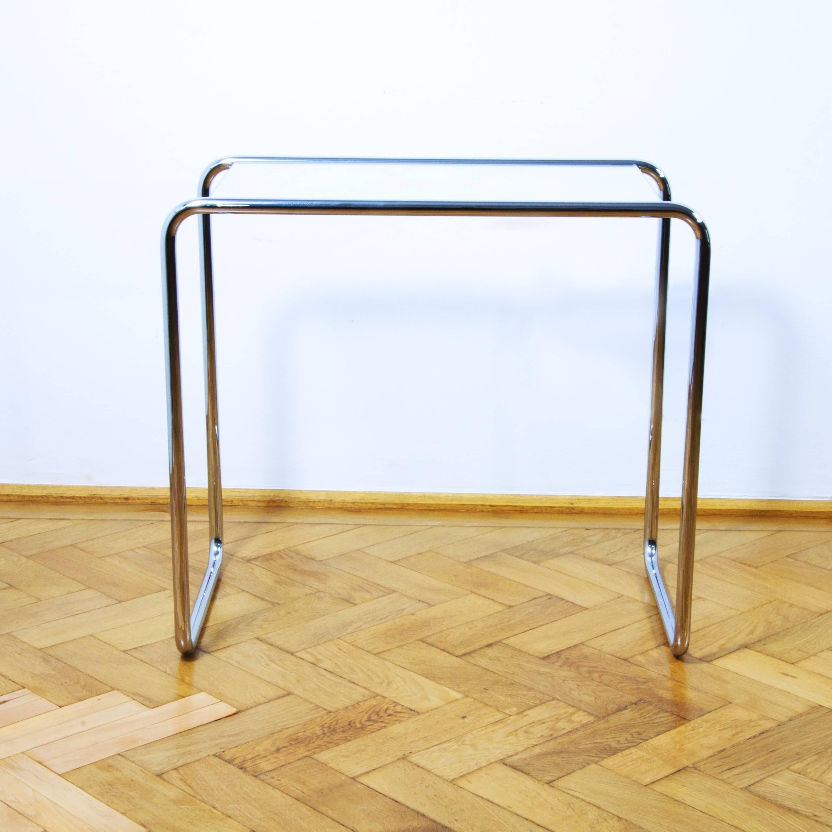 bauhaus glass table
