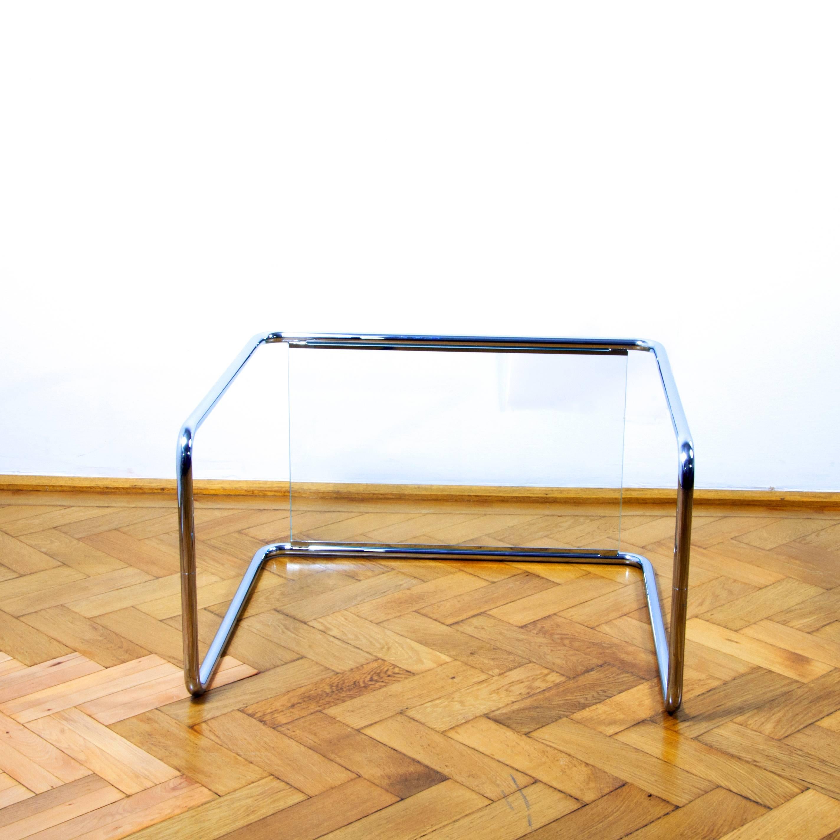 German Thonet Bauhaus Side Table Glass Table B9 Marcel Breuer For Sale