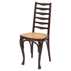 Paire de chaises en rotin courbé et hêtre Thonet, ca. 1910, 2 pièces