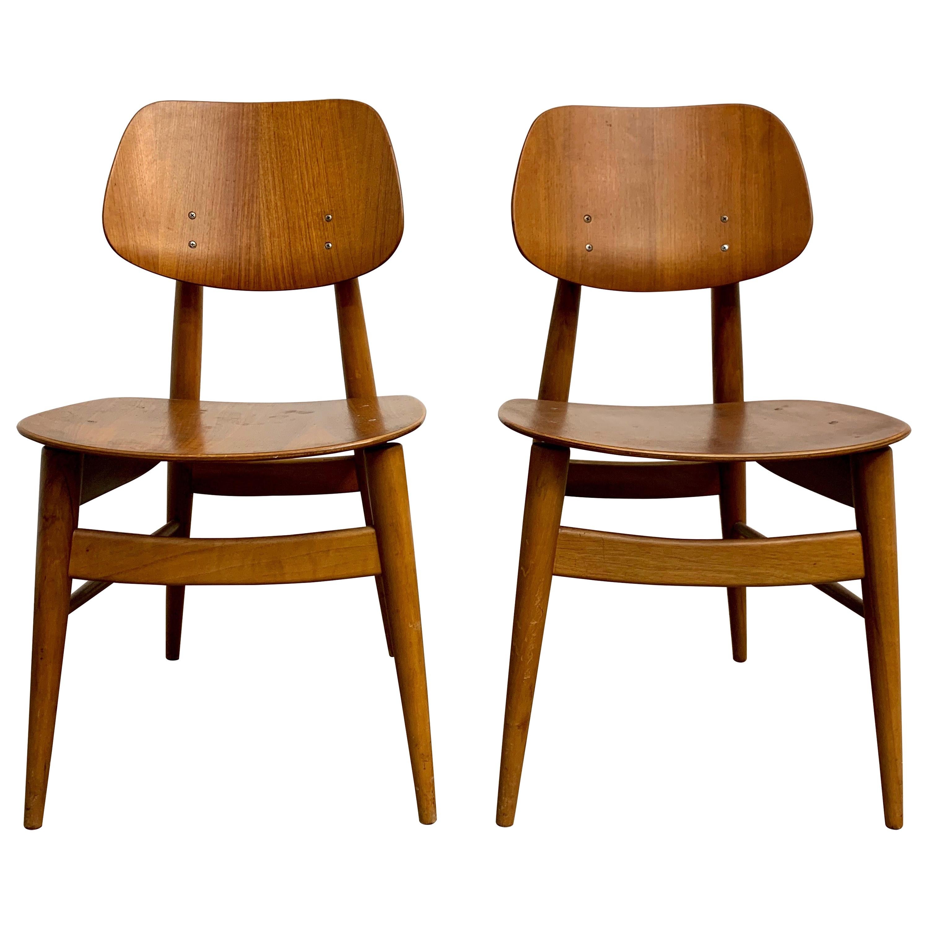 Thonet Bent Walnut Plywood Chairs