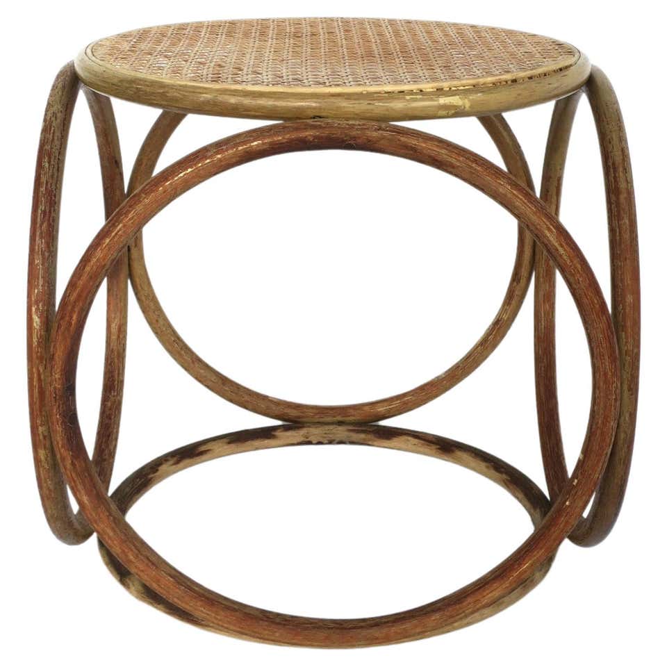 McGuire Rattan Taboret Drum Stool or Drink Table at 1stDibs | serena ...