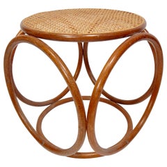 Thonet Bentwood and Cane Stool Ottoman