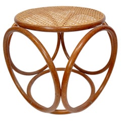 Thonet Bentwood and Cane Stool, Ottoman, Table