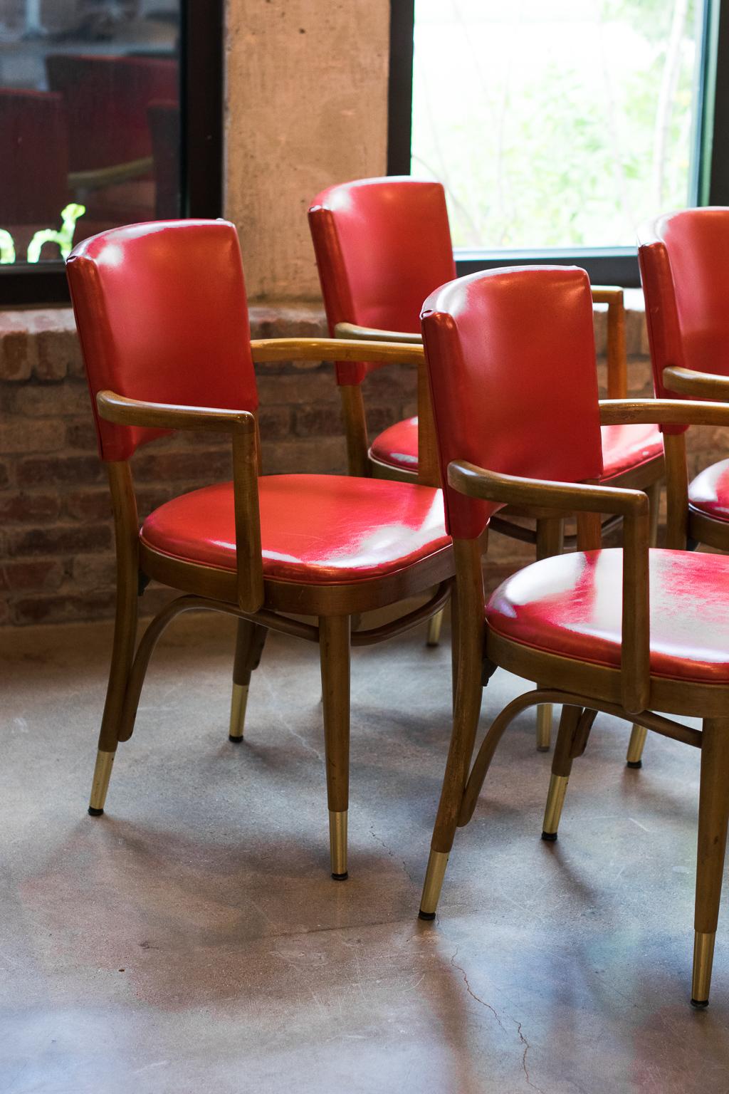 Thonet Bentwood Armchairs, 1950s In Good Condition In Austin, TX