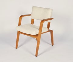 Thonet Bentwood Armchair circa 1950s Upholstered in Boucle