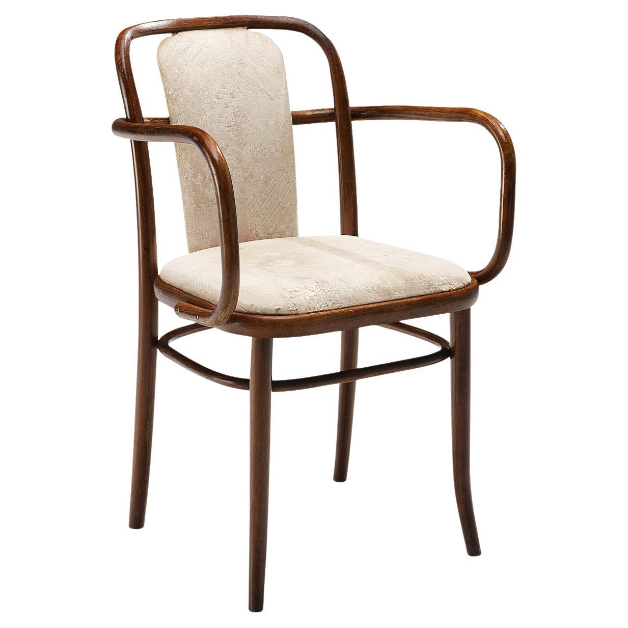 TON Bentwood Armchair in Light Upholstery For Sale