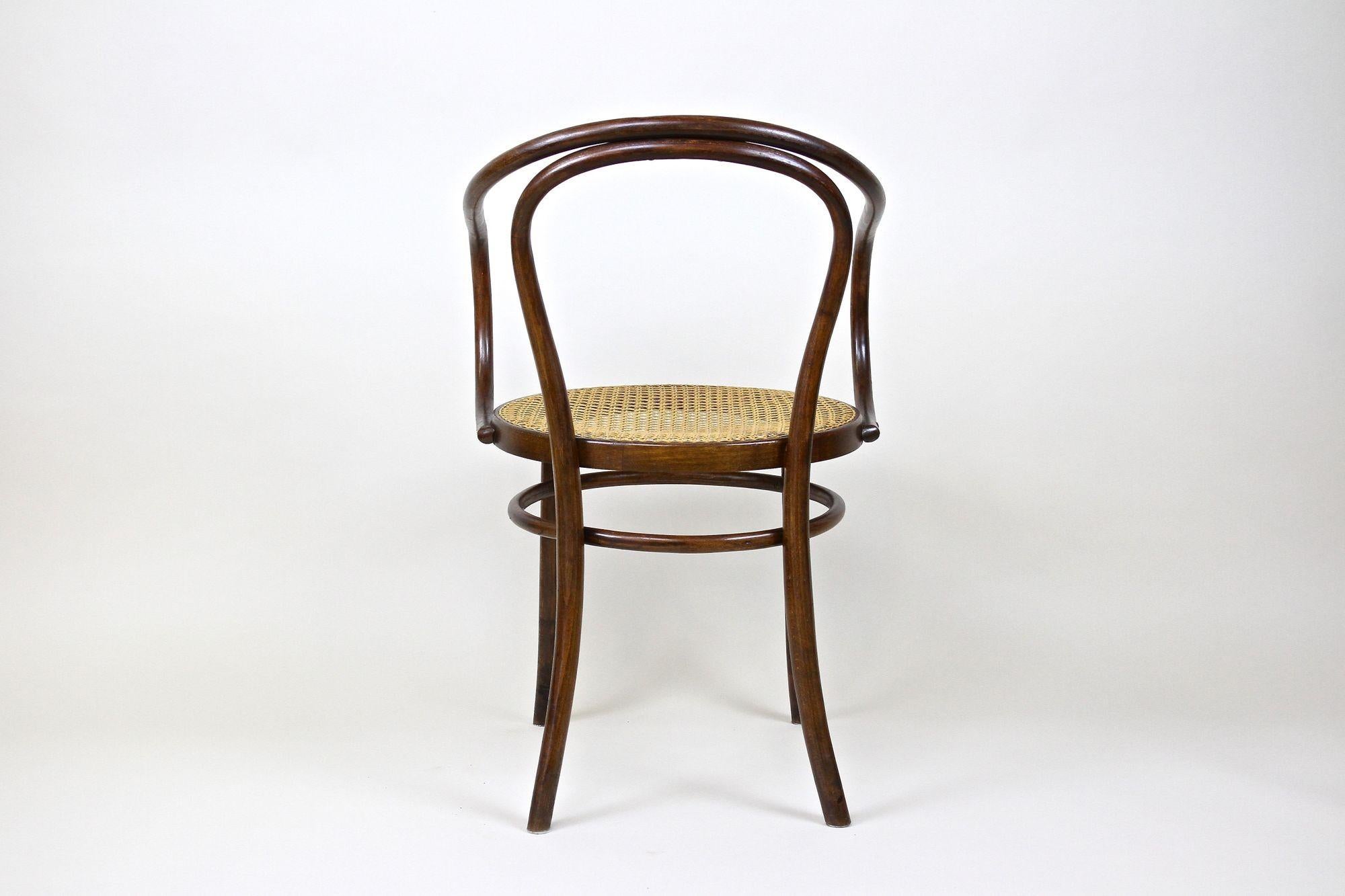 Thonet Bentwood Armchair Mod. No. 209 with Viennese Mesh, Austria circa 1900 In Good Condition In Lichtenberg, AT