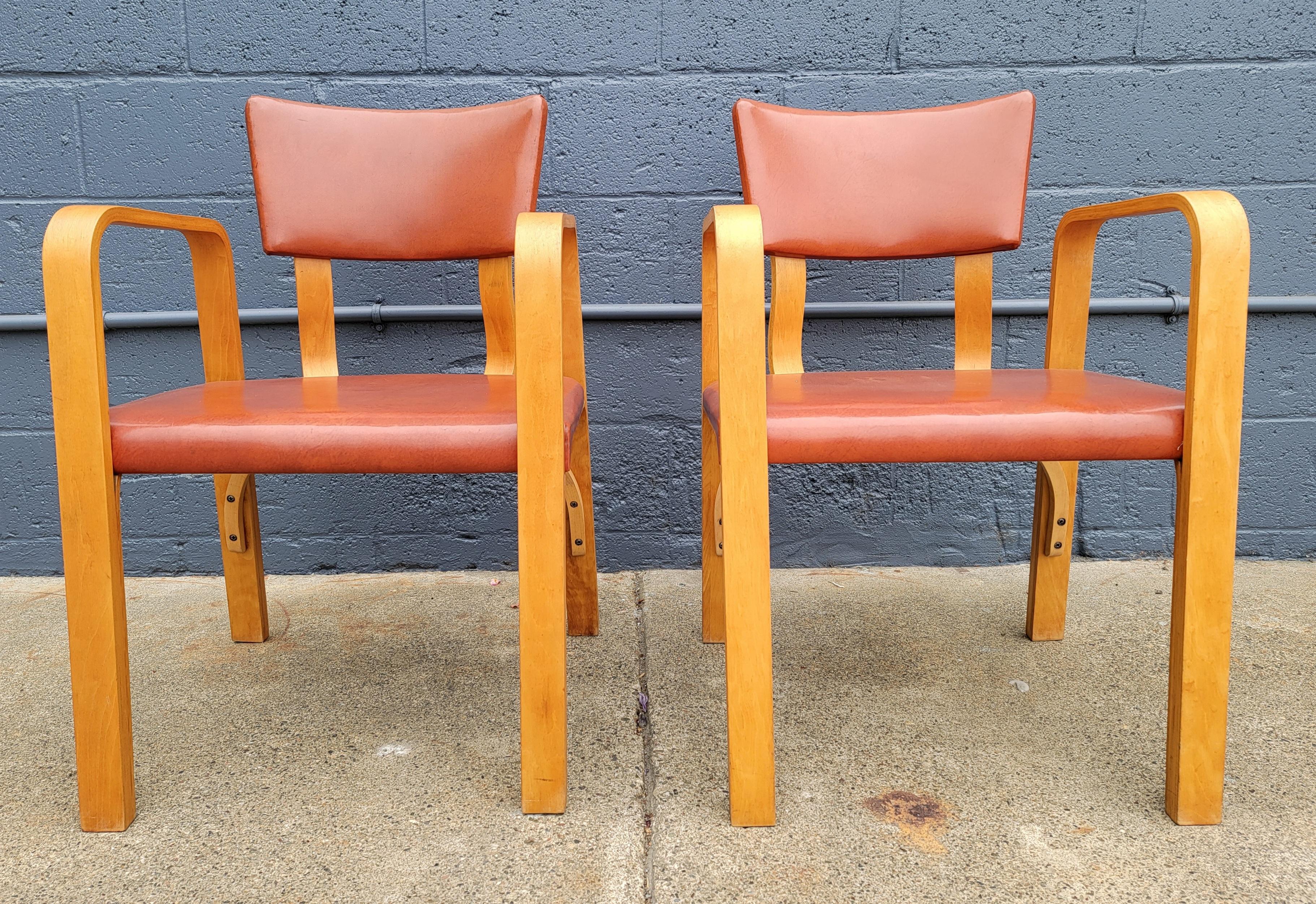 Thonet Bentwood Armchairs, a Pair In Good Condition In Fulton, CA