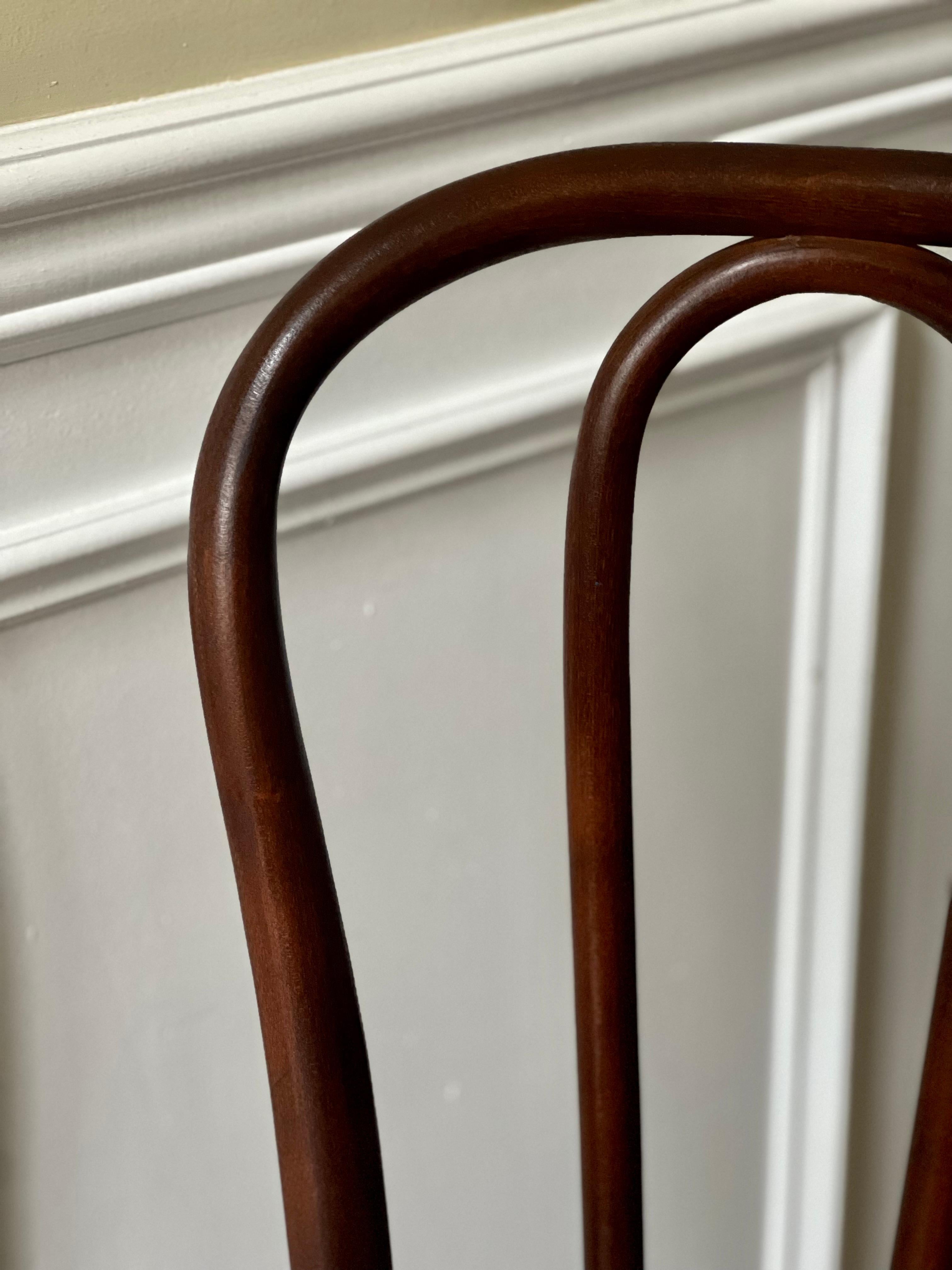 Early 20th Century Thonet Bentwood Cane Bistro or Side Chair, 1920's For Sale