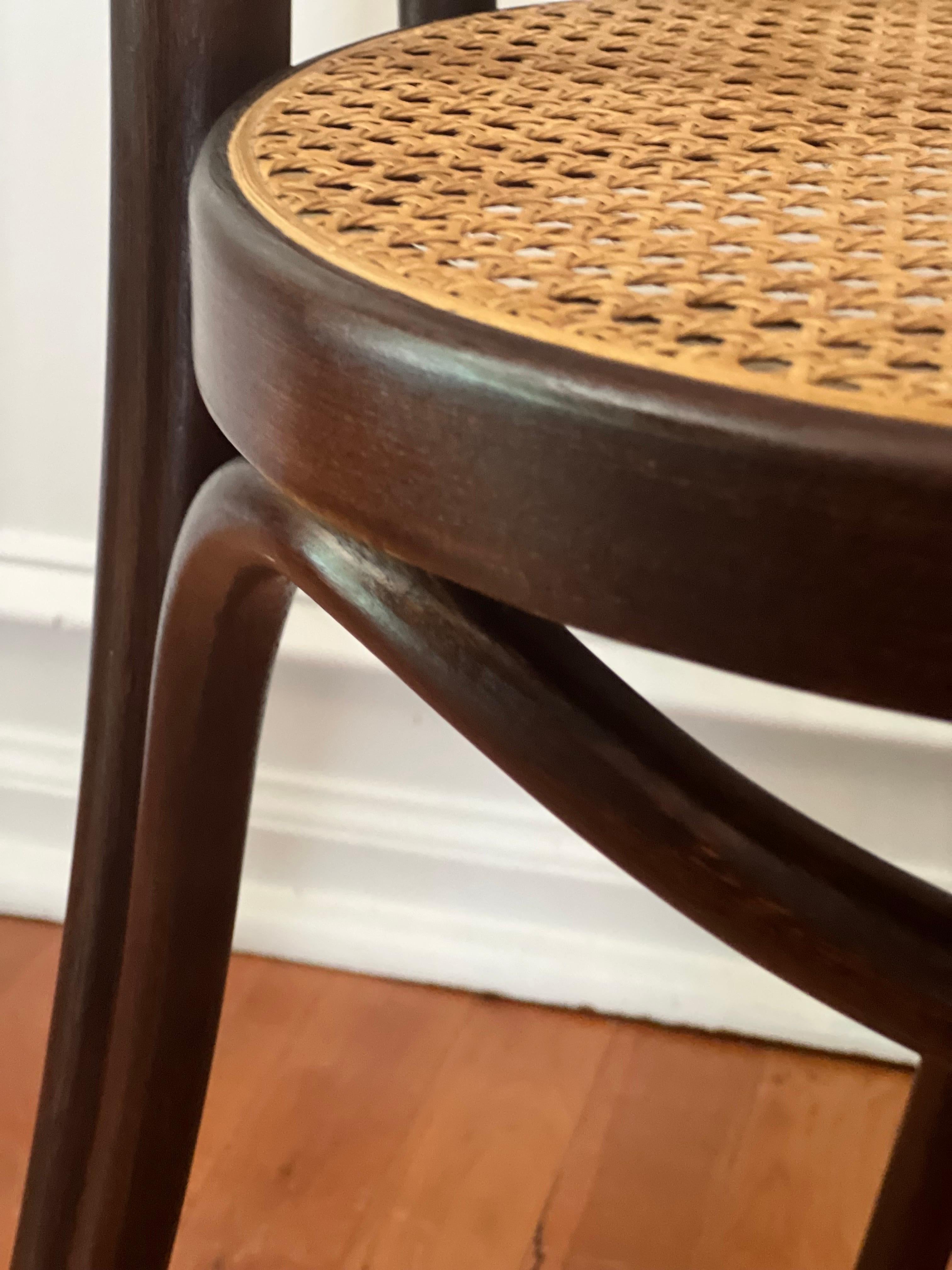 Thonet Bentwood Cane Bistro or Side Chair, 1920's For Sale 2