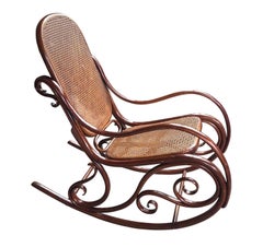 Thonet Bentwood Cane Rocking Armchair – Vienna