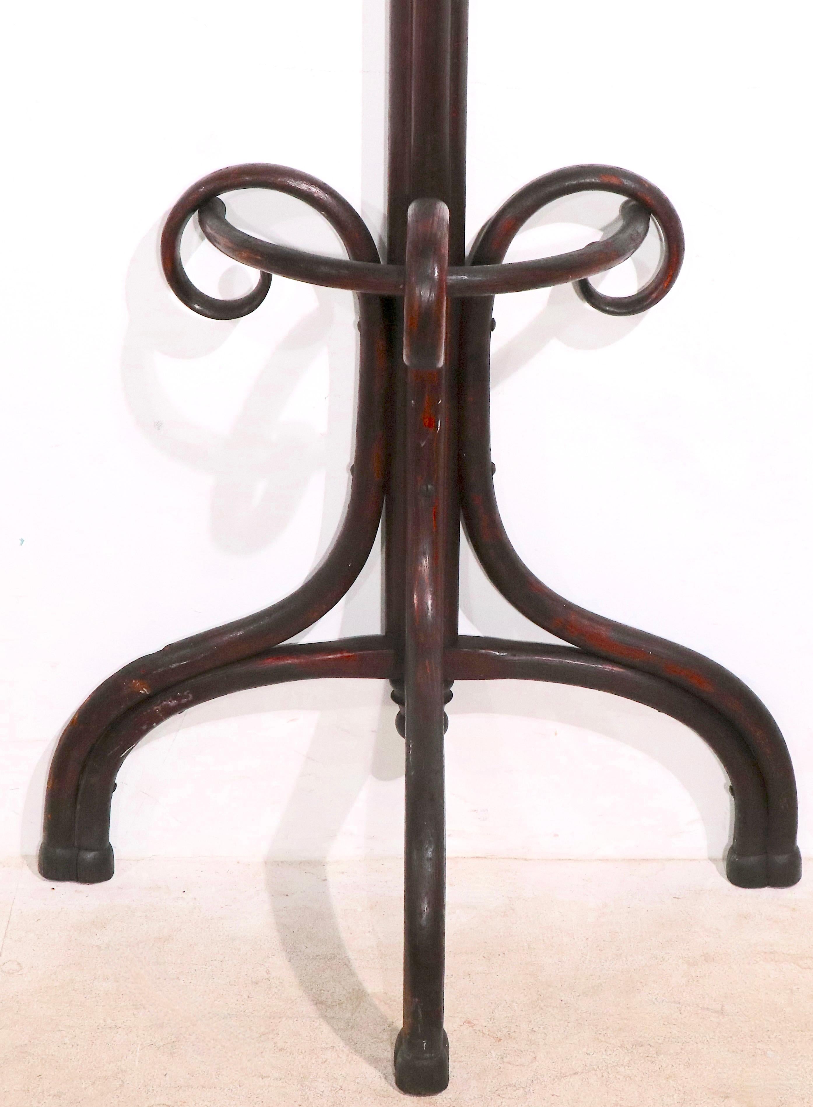 Austrian Thonet Bentwood Half Round Coat Tree Rack Stand