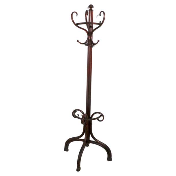 Thonet Bentwood Half Round Coat Tree Rack Stand For Sale at 1stDibs