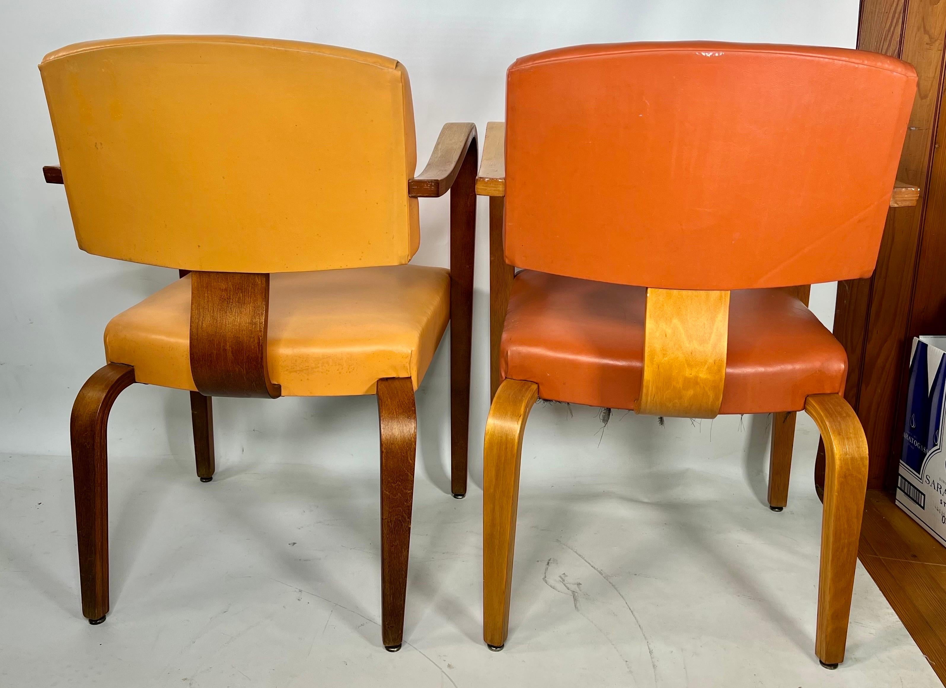 Mid-Century Modern Thonet Bentwood Lounge Chairs, a Pair