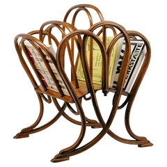 Thonet Bentwood Magazine Rack, Beechwood, Art Nouveau, c. 1880