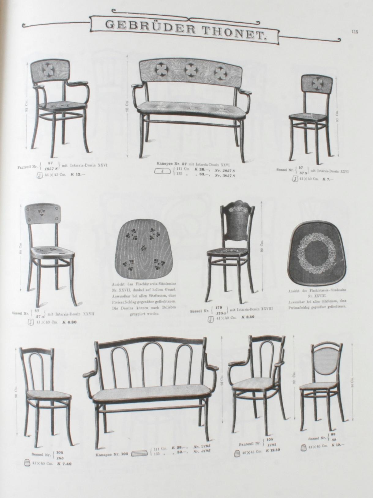 Thonet Bentwood & Other Furniture, Reprint of 1904 Illustrated Catalogue 8