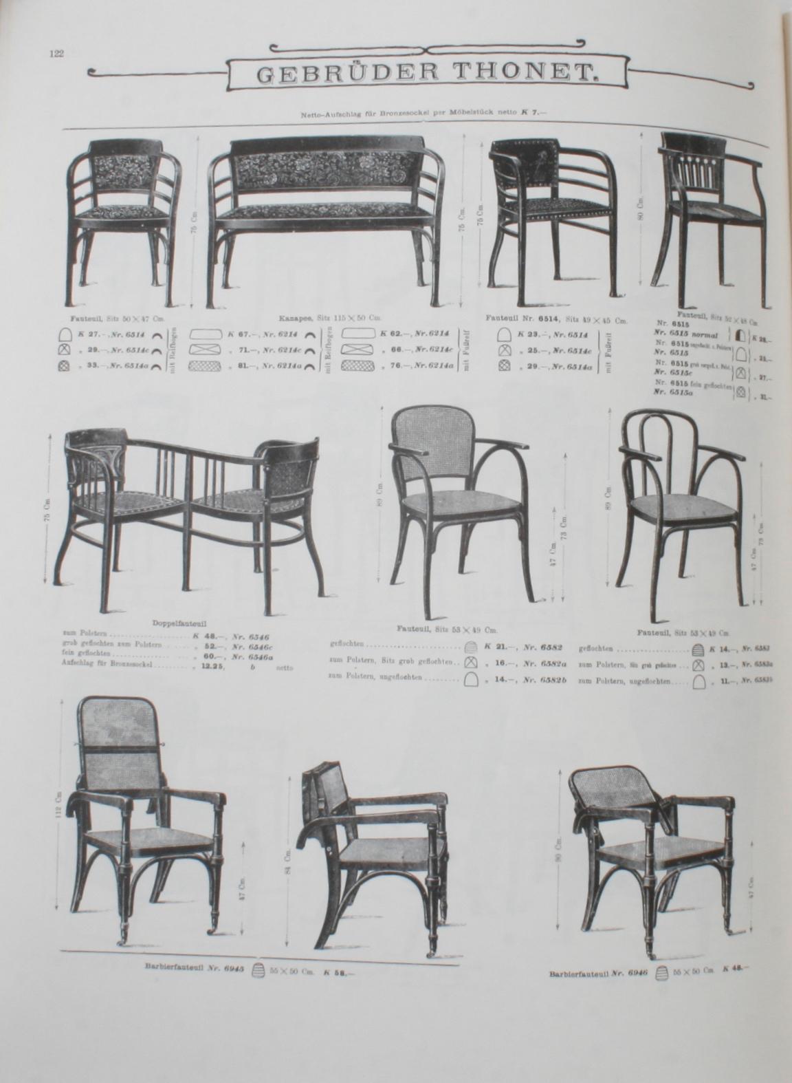 Thonet Bentwood & Other Furniture, Reprint of 1904 Illustrated Catalogue 9