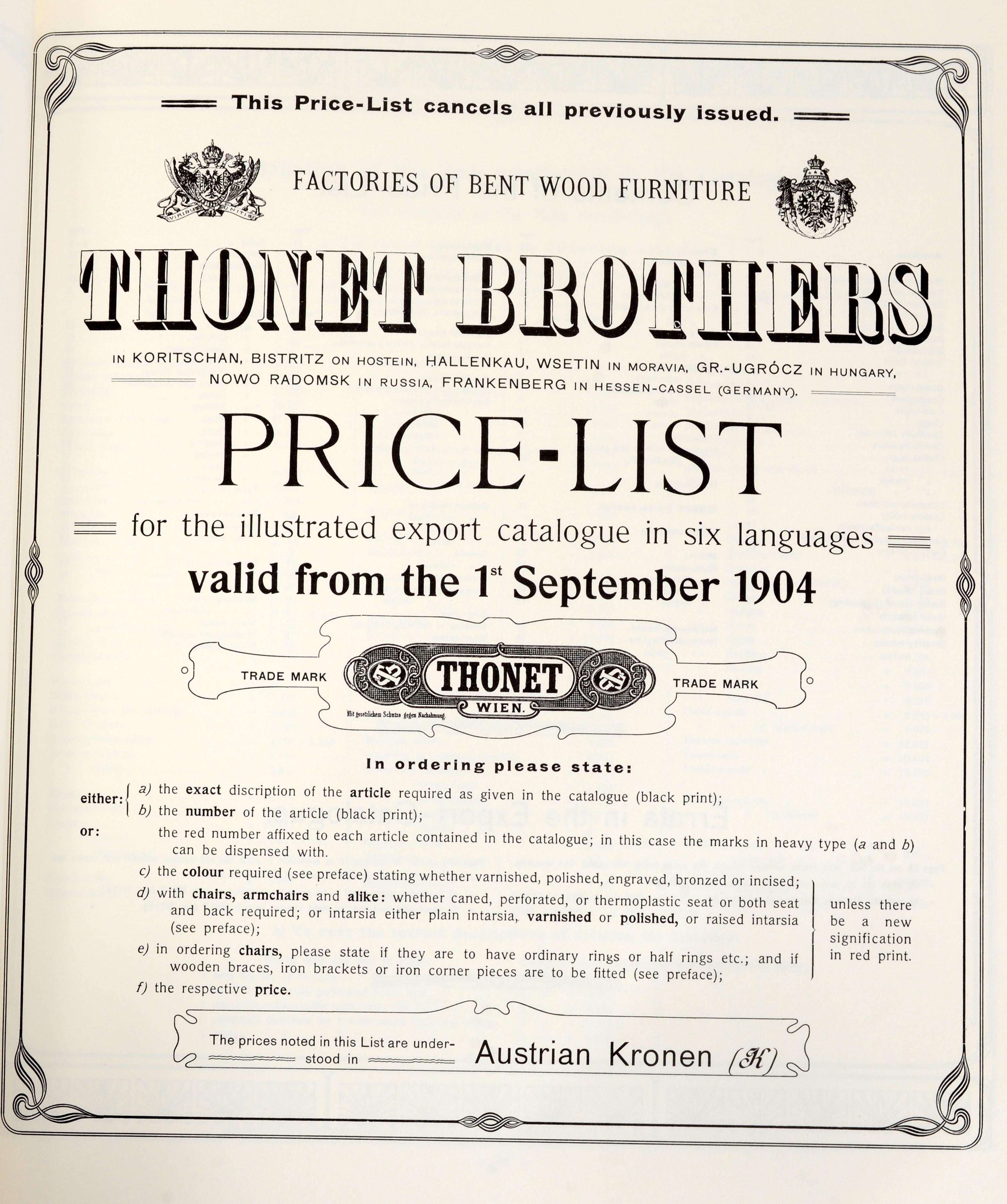 thonet katalog 1904