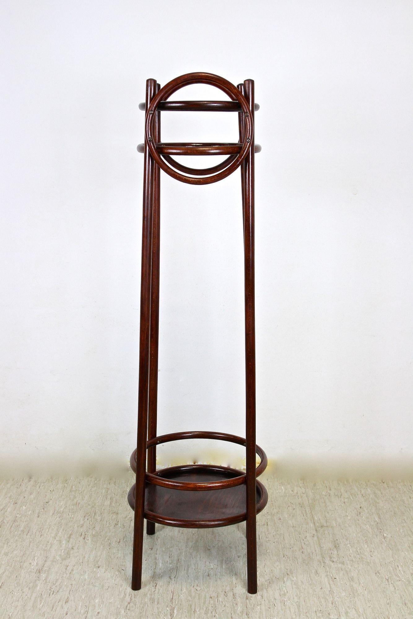 Polished Thonet Bentwood Pedestal/ Plant Stand, Austria circa 1905 For Sale