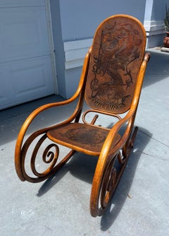Thonet Bentwood Rocking Chair by J & J. Kohn Austria