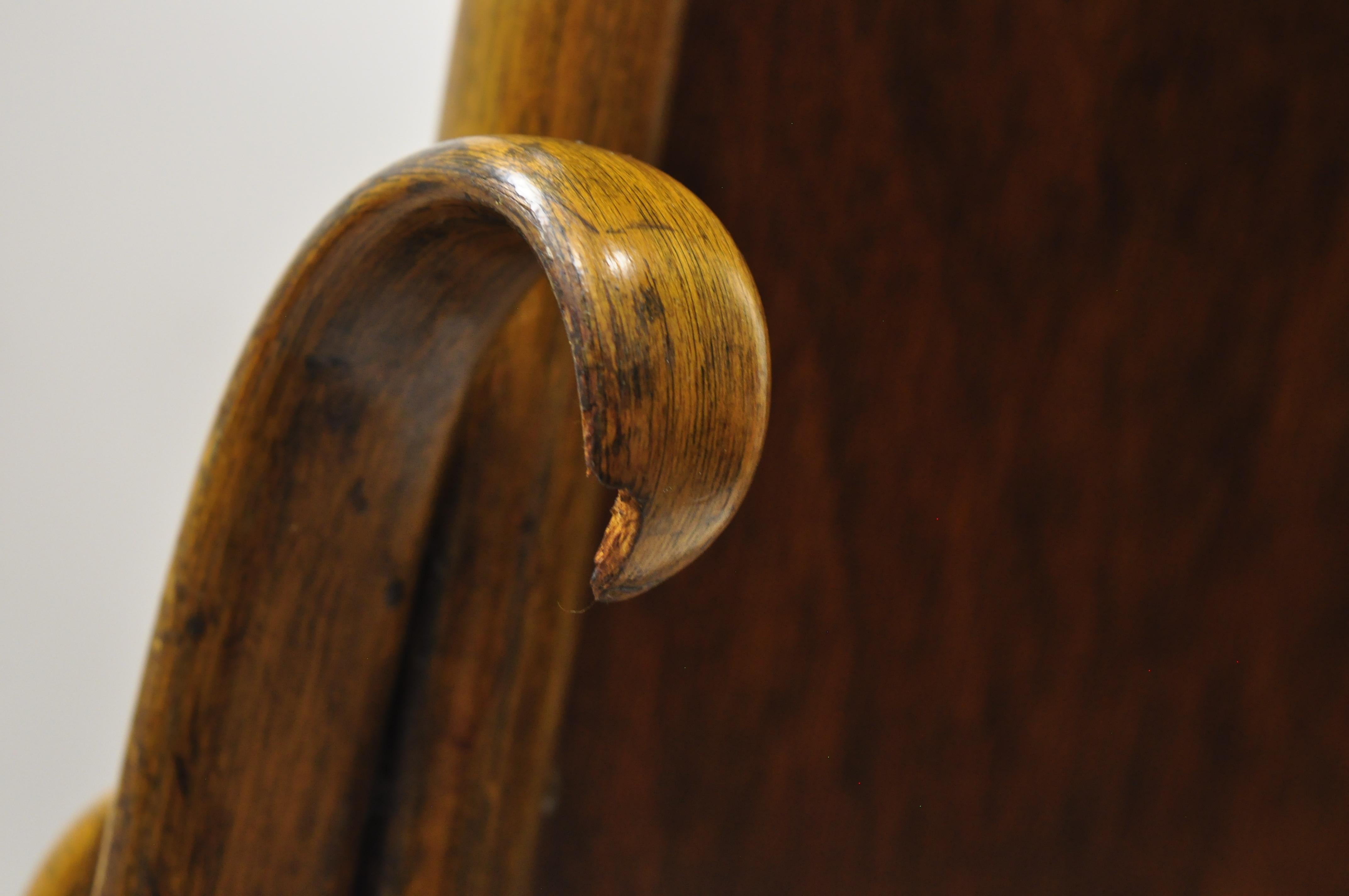 Thonet Bentwood Rocking Chair Figural Pressed Wood Griffins and Northwind Face In Good Condition In Philadelphia, PA