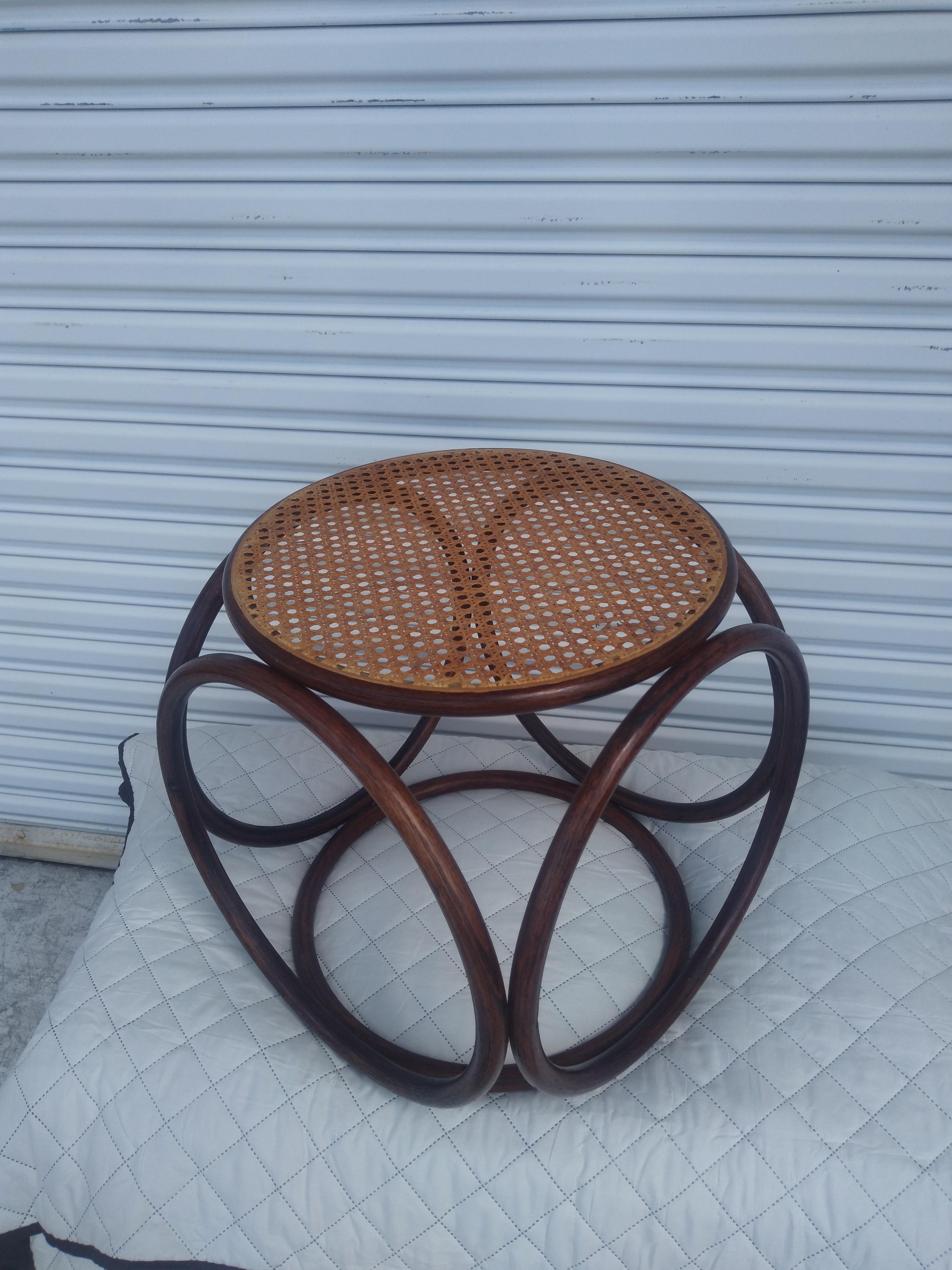 Thonet Bentwood with Cane Top Stool In Good Condition In Pasadena, TX