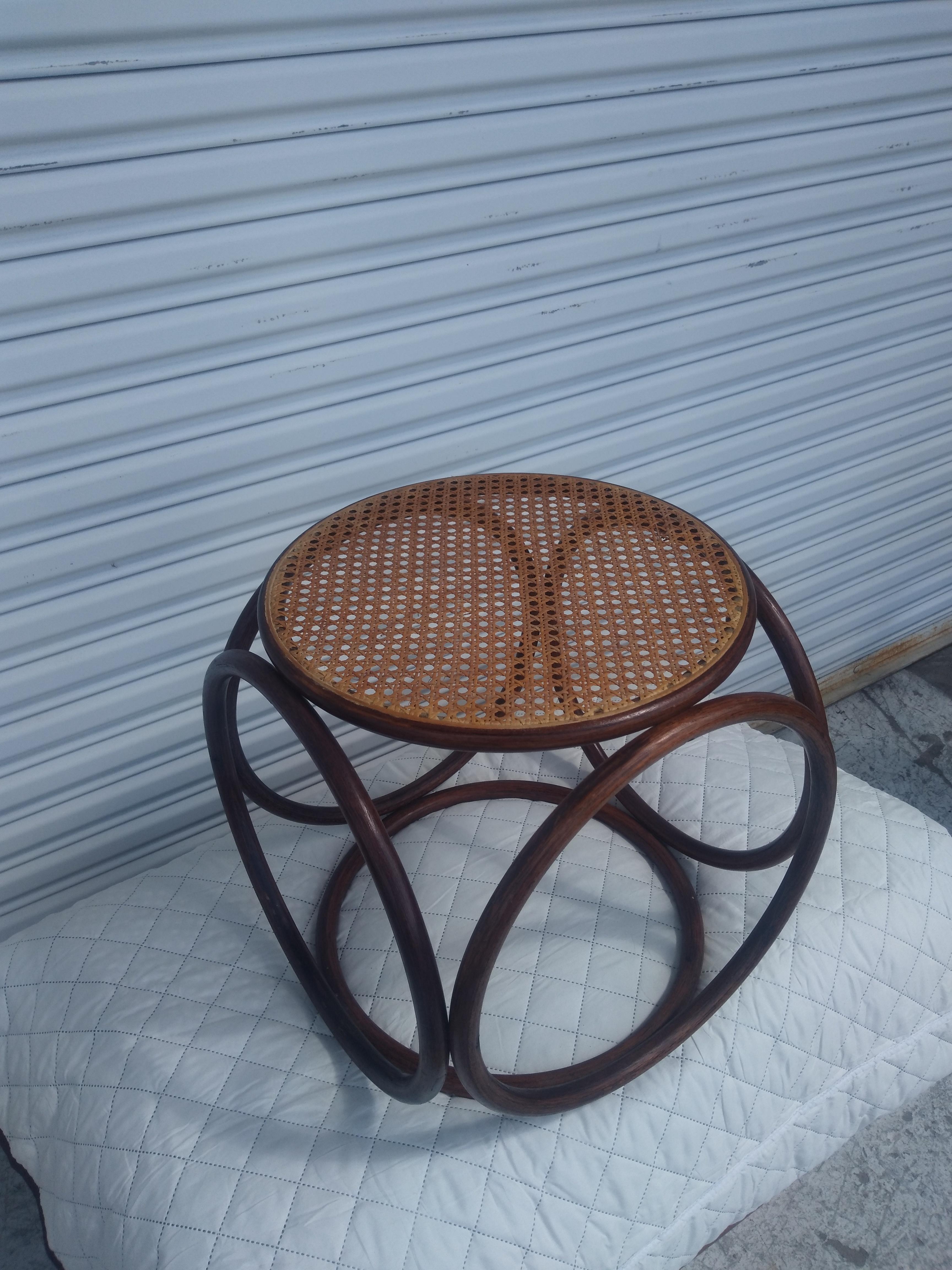 20th Century Thonet Bentwood with Cane Top Stool