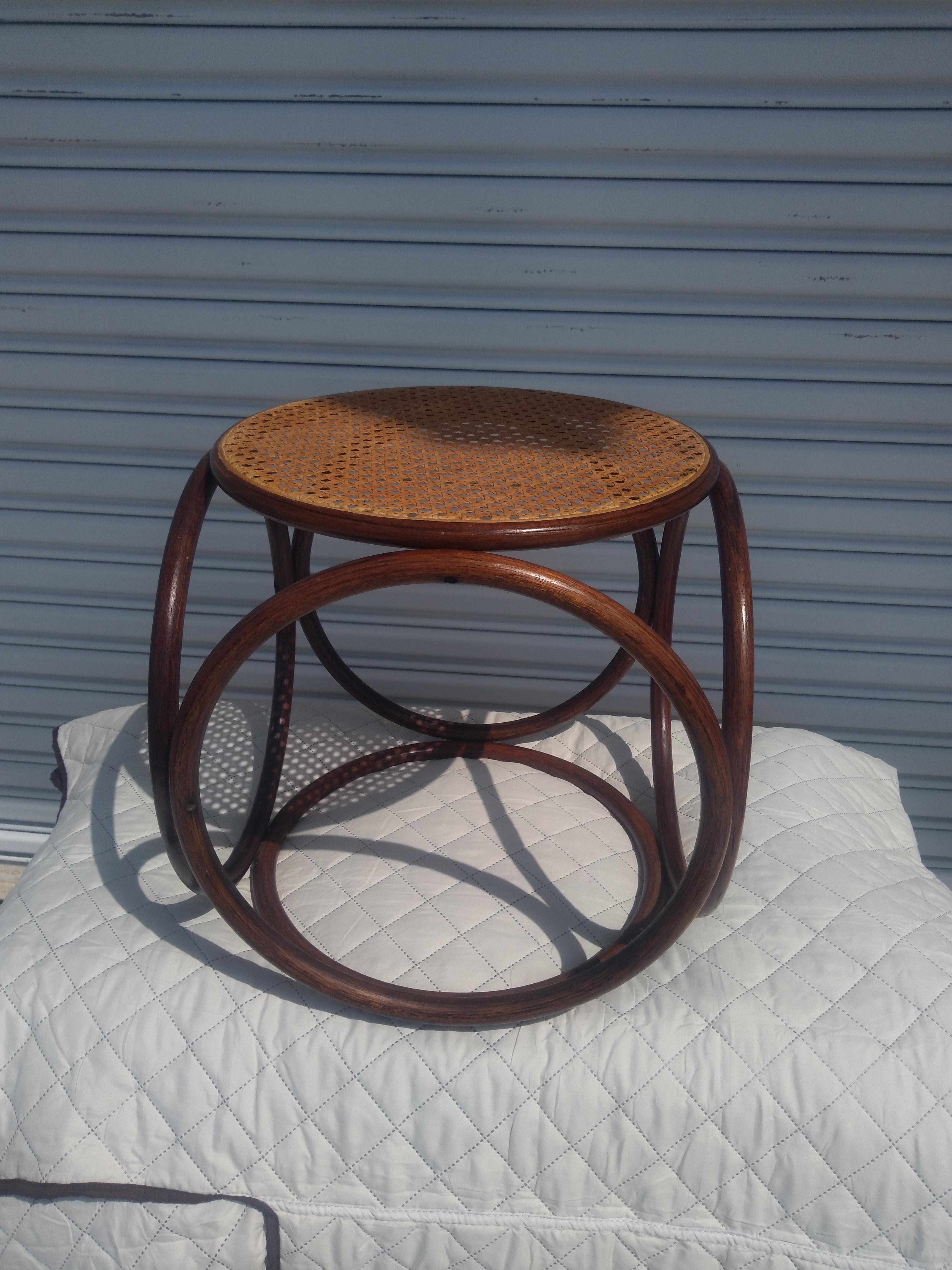 Thonet Bentwood with Cane Top Stool 1