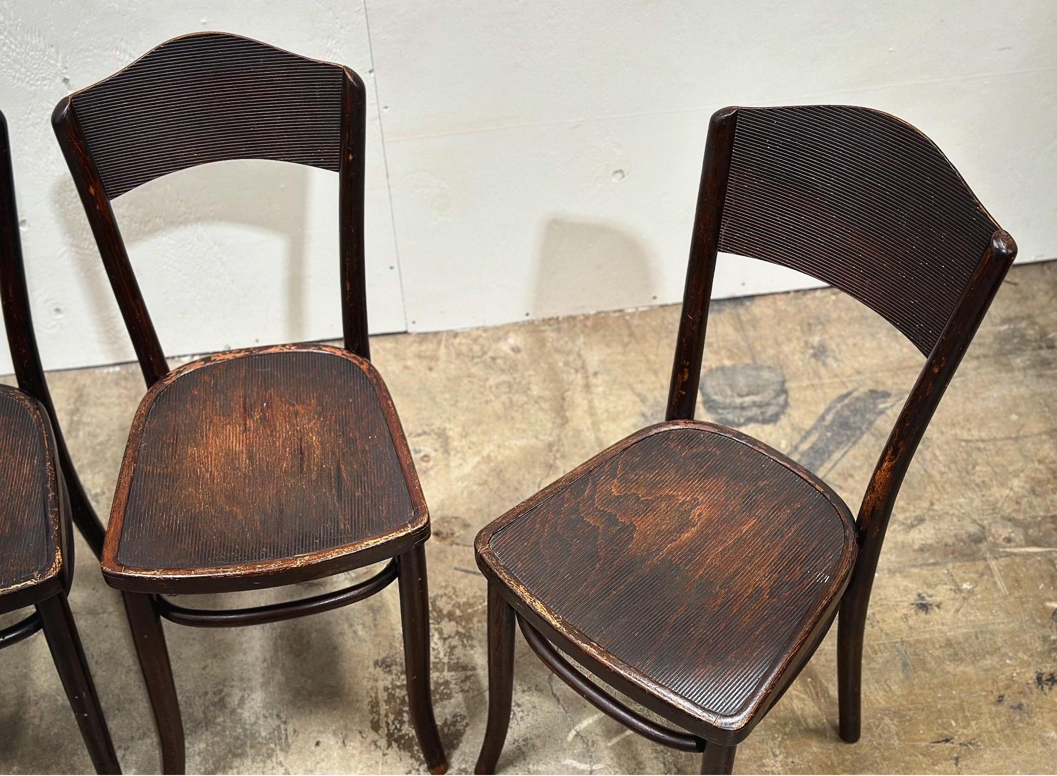 Thonet Bistro Cafe Dining Chairs - Bentwood Vienna Secessionist - A Pair 1