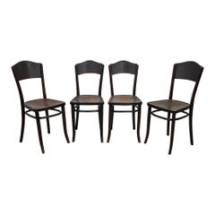 Thonet Bistro Cafe Dining Chairs - Bentwood Vienna Secessionist - Set of 4