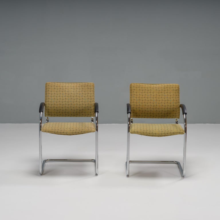 Thonet by Jozef Gorcica and Andreas Krob Brown Fabric S78 Chairs, Set of 2  For Sale at 1stDibs