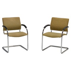 Retro Thonet by Jozef Gorcica and Andreas Krob Brown Fabric S78 Chairs, Set of 2