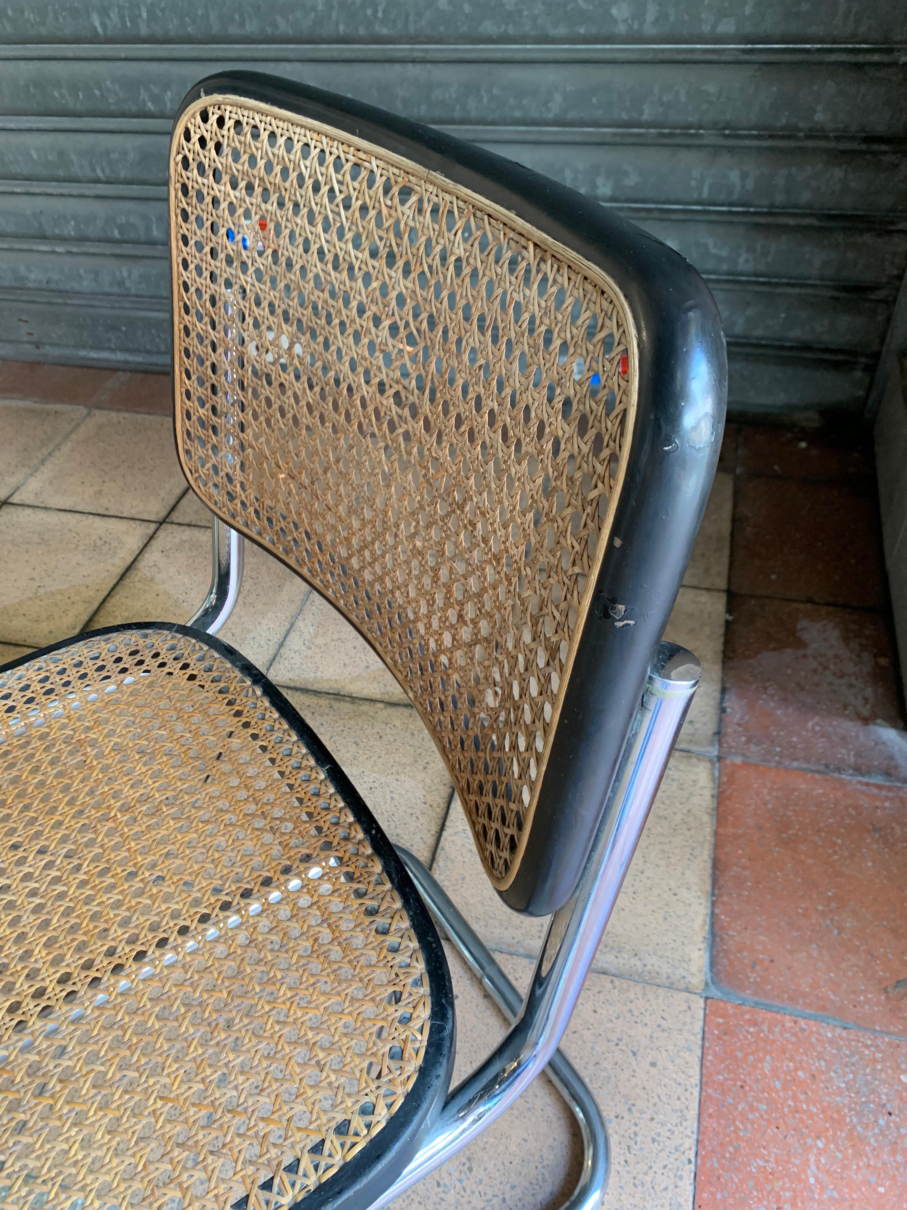 Thonet, Cane Armchair S32 by Marcel Breuer, circa 1930 In Good Condition In Saint ouen, FR