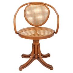 Thonet Caned Bentwood Swivel Chair, No. 5501