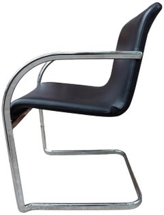 Thonet Cantilever Lounge Chairs in Chrome by Anton Lorenz