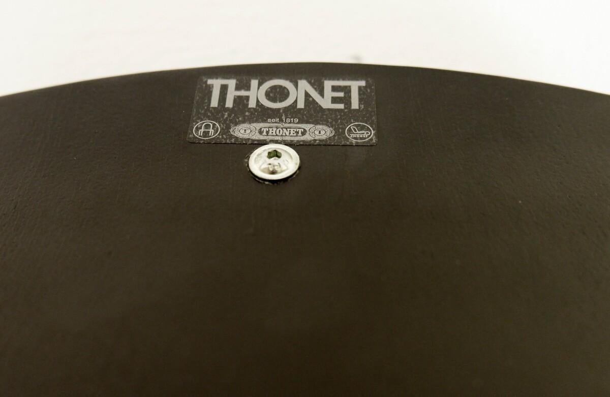 Thonet Chair 404 in Black Wood and Leather For Sale 4
