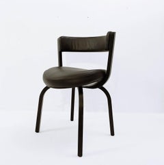 Thonet Chair 404 in Black Wood and Leather