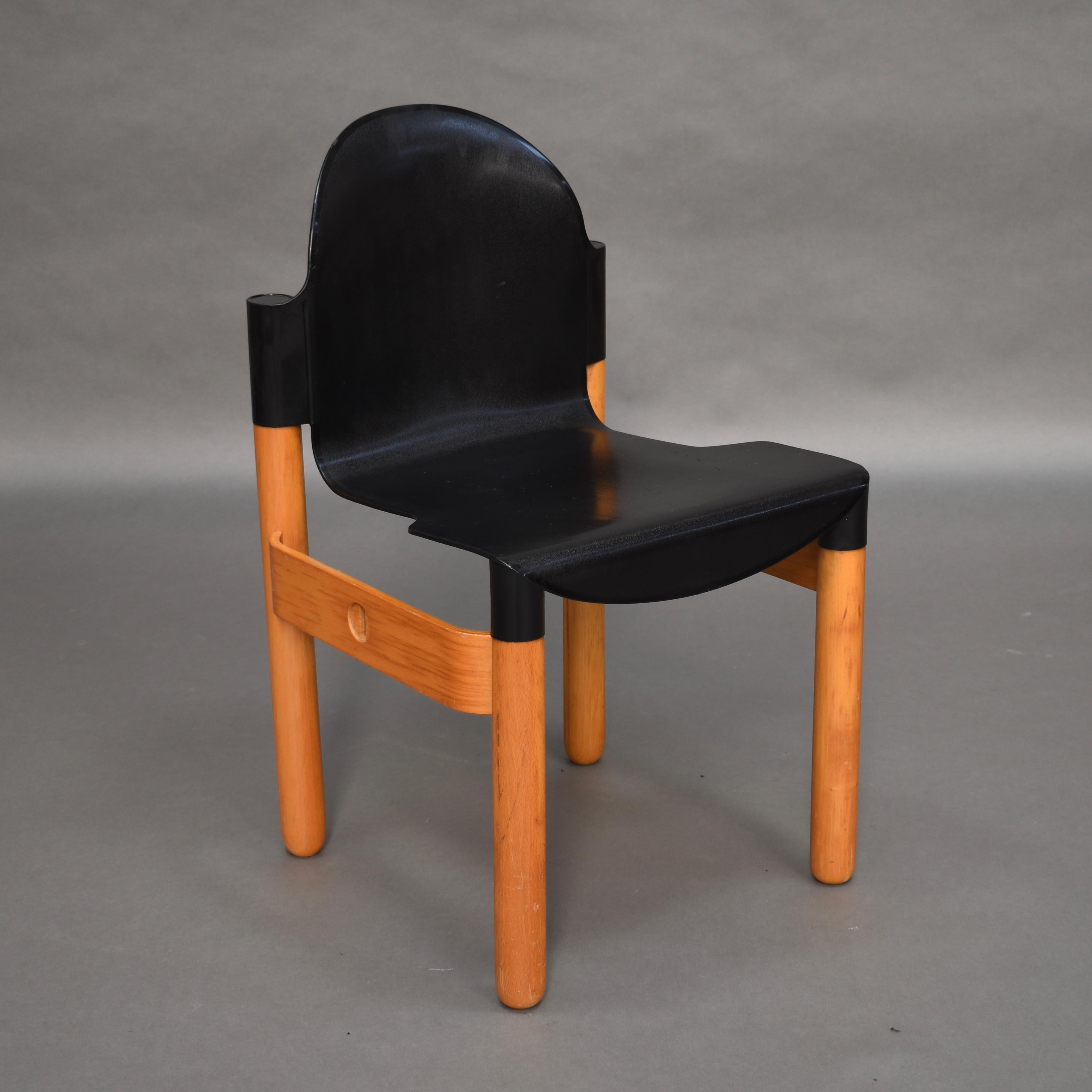 Thonet Chair in Birch and Plastic by Gerd Lange, West-Germany, 1973 For Sale 3