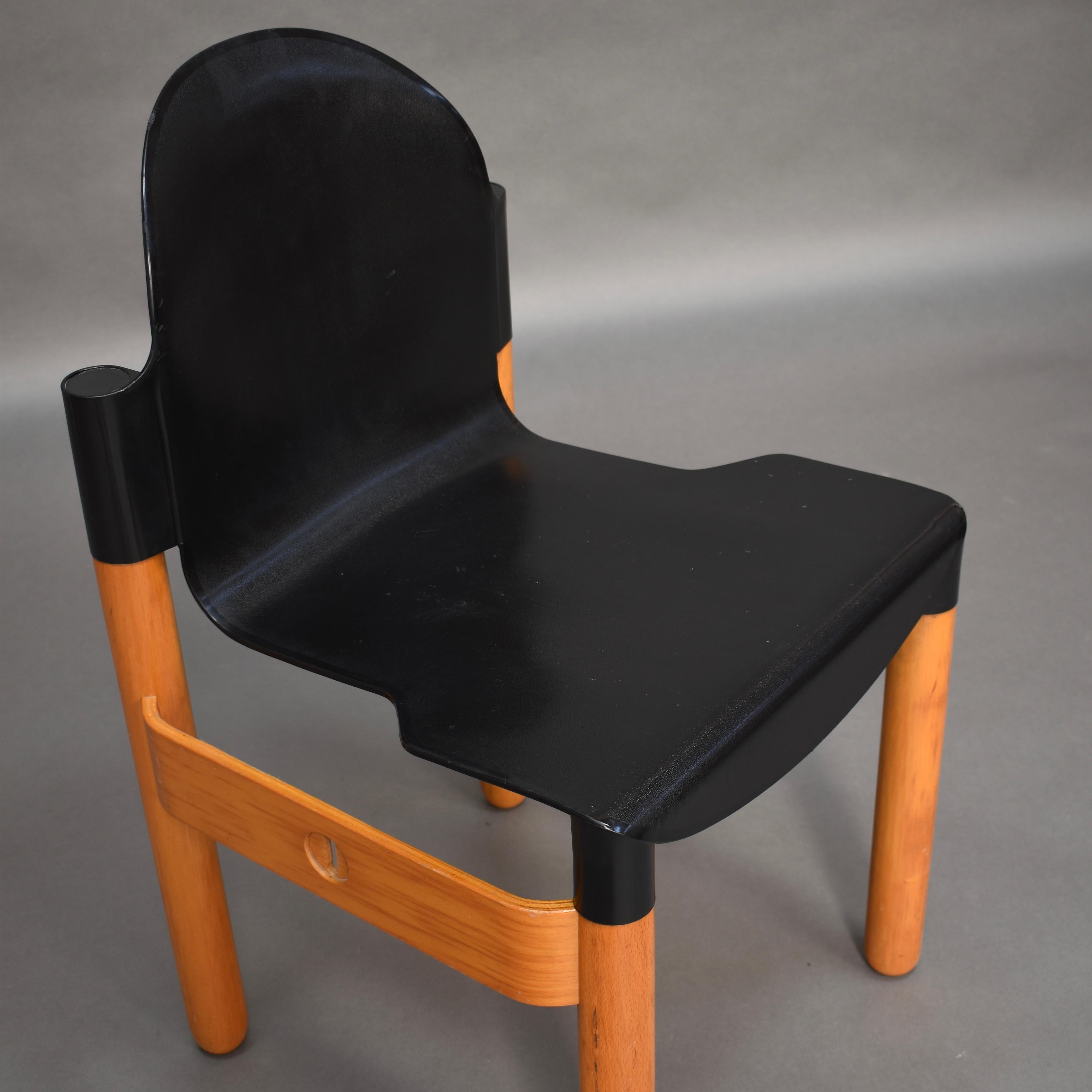 Thonet Chair in Birch and Plastic by Gerd Lange, West-Germany, 1973 For Sale 4