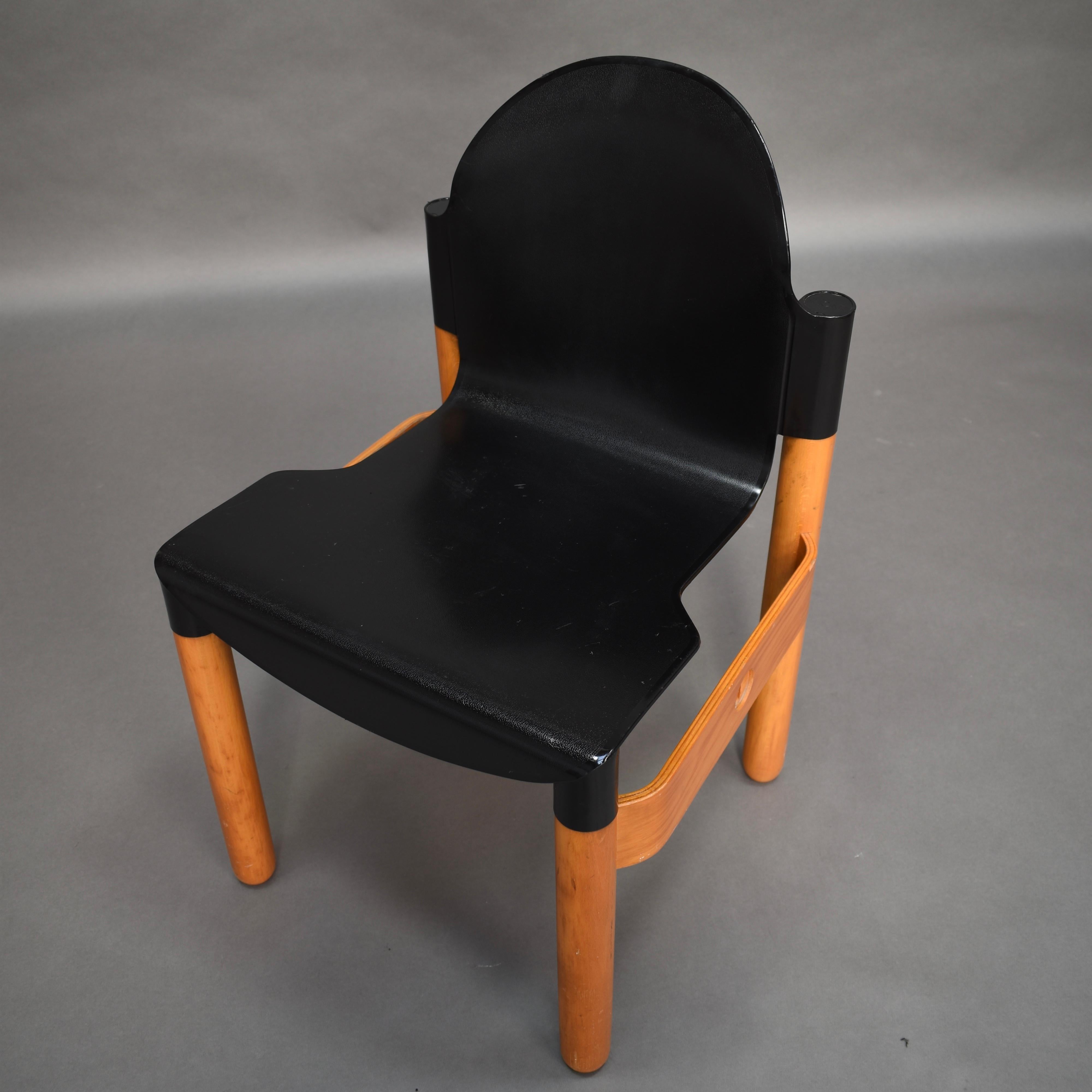 Thonet Chair in Birch and Plastic by Gerd Lange, West-Germany, 1973 For Sale 1